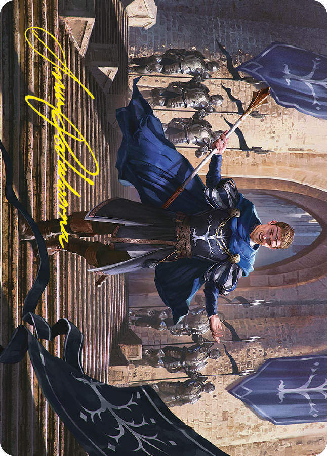 Faramir, Steward of Gondor Art Card (Gold-Stamped Signature) [The Lord of the Rings: Tales of Middle-earth Art Series] MTG Single Magic: The Gathering    | Red Claw Gaming