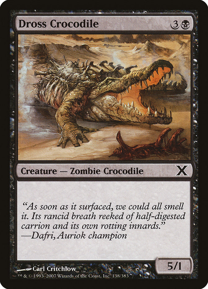 Dross Crocodile [Tenth Edition] MTG Single Magic: The Gathering    | Red Claw Gaming