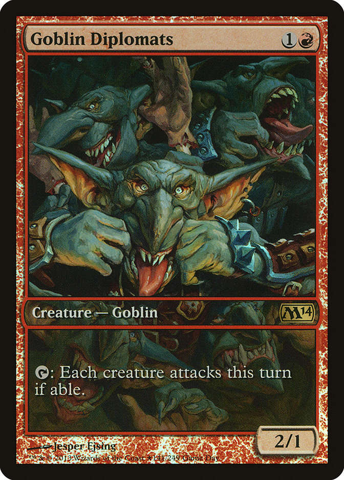 Goblin Diplomats (Game Day) [Magic 2014 Promos] MTG Single Magic: The Gathering    | Red Claw Gaming
