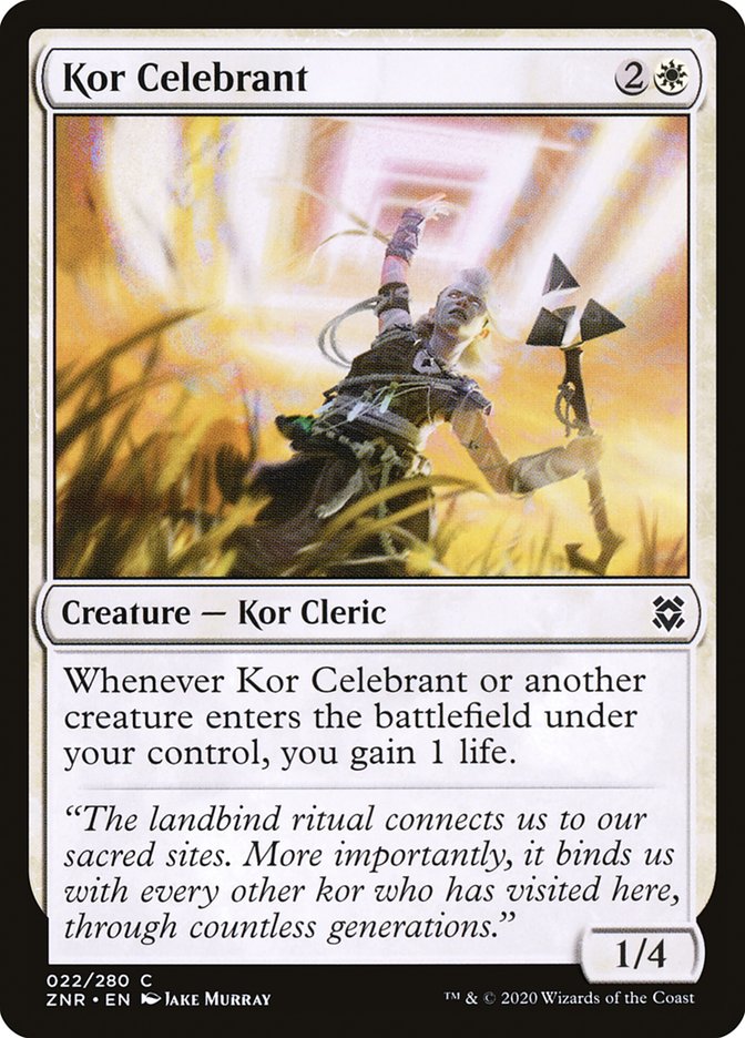 Kor Celebrant [Zendikar Rising] MTG Single Magic: The Gathering    | Red Claw Gaming