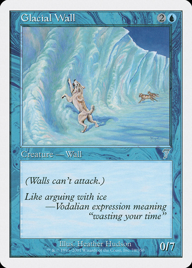 Glacial Wall [Seventh Edition] MTG Single Magic: The Gathering    | Red Claw Gaming