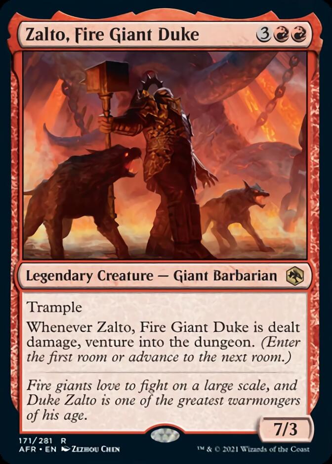 Zalto, Fire Giant Duke [Dungeons & Dragons: Adventures in the Forgotten Realms] MTG Single Magic: The Gathering    | Red Claw Gaming