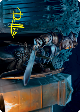 Cemetery Protector Art Card (Gold-Stamped Signature) [Innistrad: Crimson Vow Art Series] MTG Single Magic: The Gathering    | Red Claw Gaming