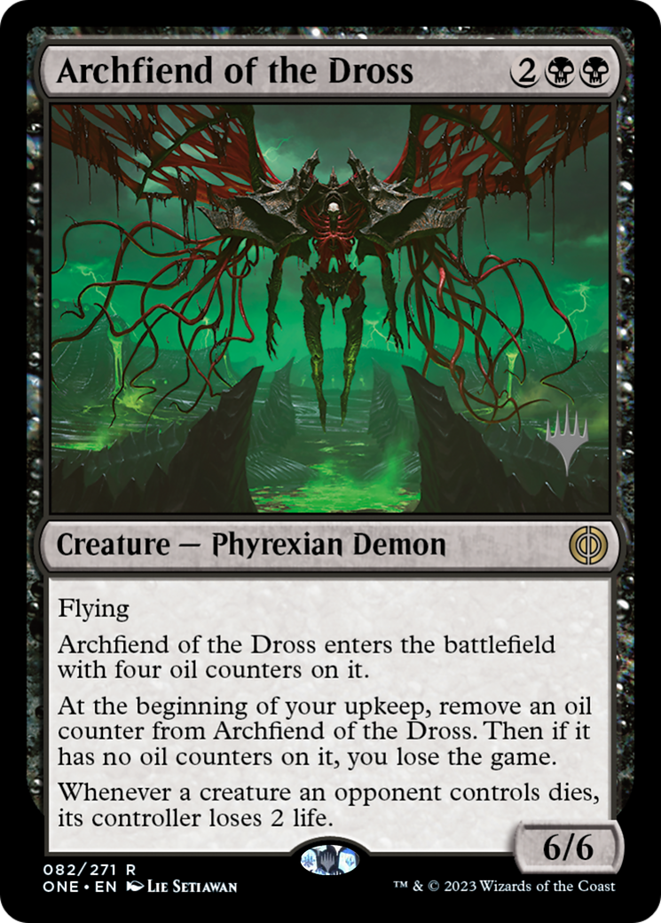 Archfiend of the Dross (Promo Pack) [Phyrexia: All Will Be One Promos] MTG Single Magic: The Gathering    | Red Claw Gaming