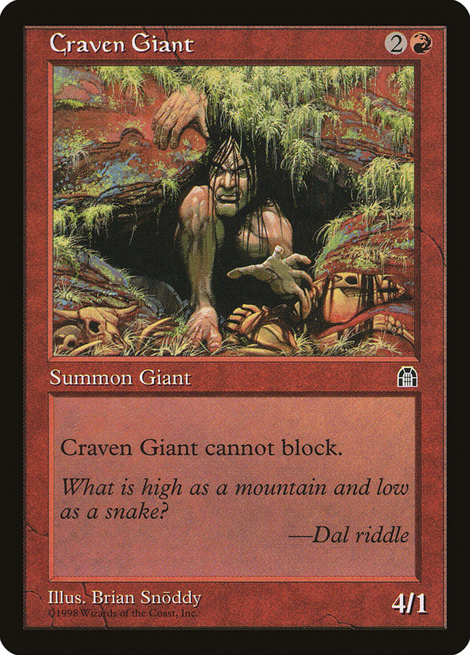 Craven Giant [Stronghold] MTG Single Magic: The Gathering    | Red Claw Gaming