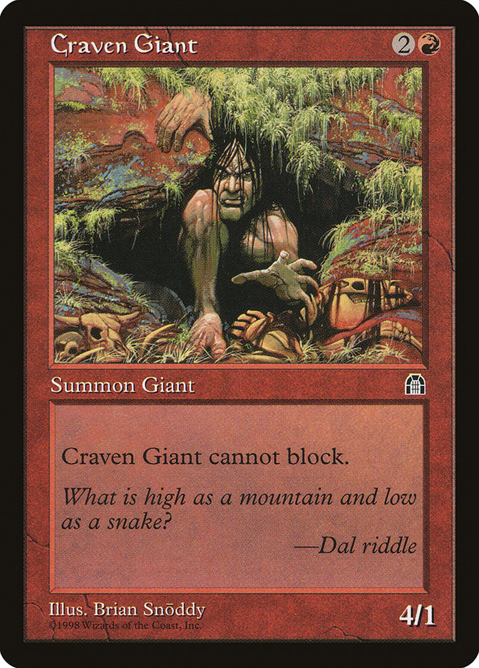 Craven Giant [Stronghold] MTG Single Magic: The Gathering    | Red Claw Gaming