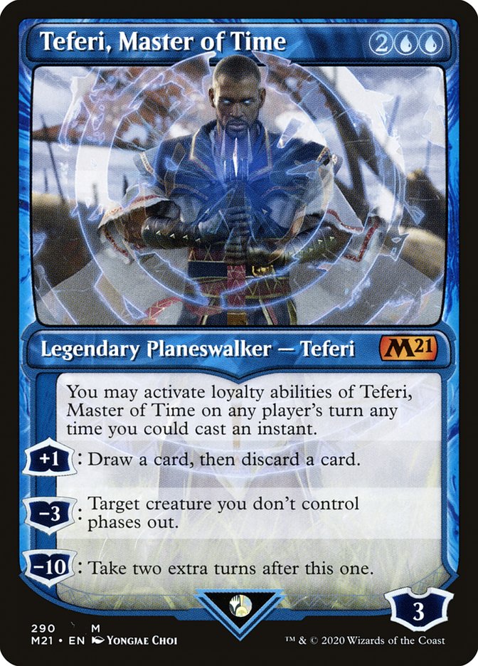 Teferi, Master of Time (Showcase) (290) [Core Set 2021] MTG Single Magic: The Gathering    | Red Claw Gaming