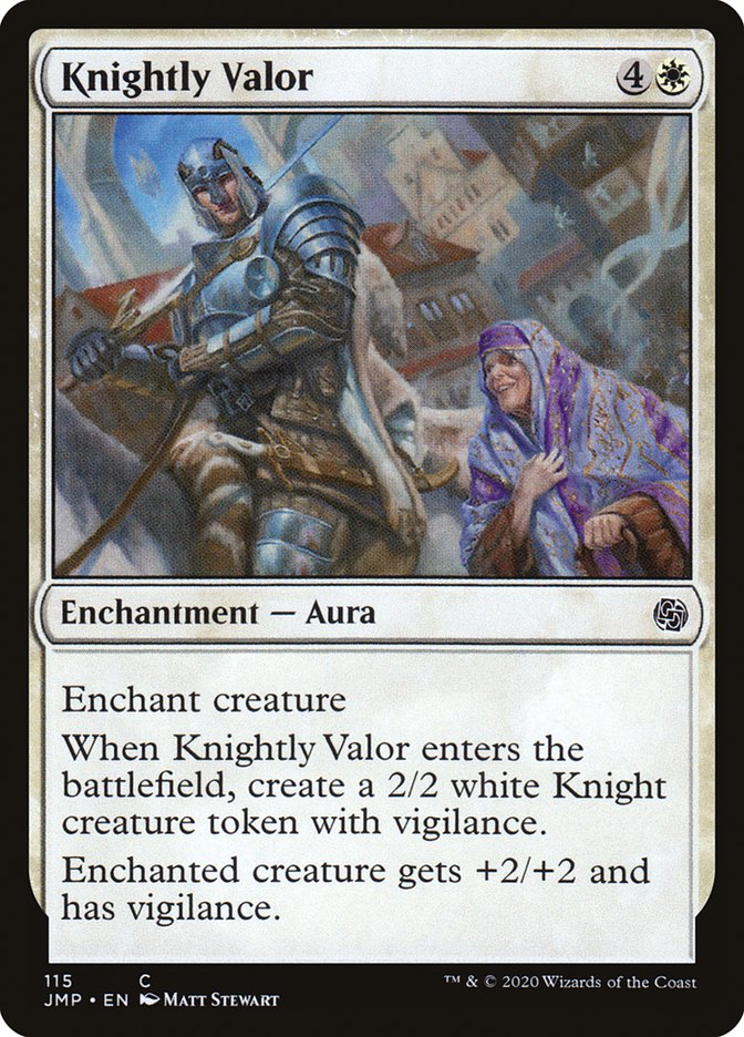 Knightly Valor [Jumpstart] MTG Single Magic: The Gathering    | Red Claw Gaming