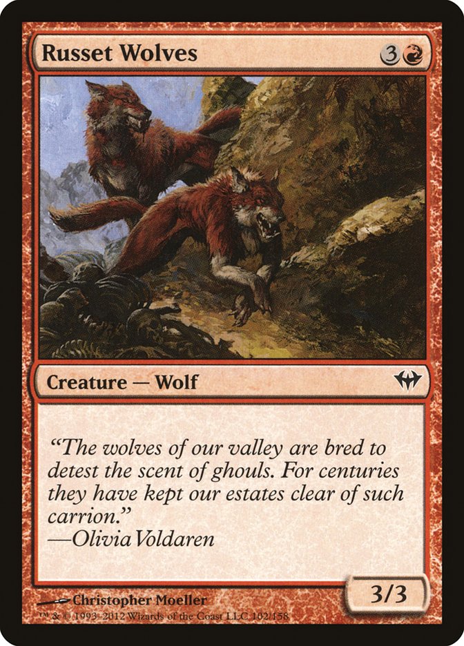 Russet Wolves [Dark Ascension] MTG Single Magic: The Gathering    | Red Claw Gaming