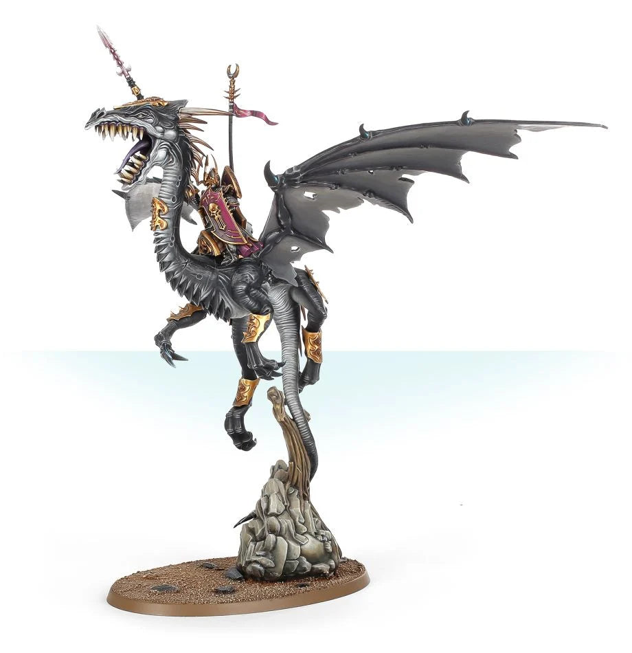 Dark Elf Dreadlord on a Black Dragon Daughters of Khane Games Workshop | Red Claw Gaming