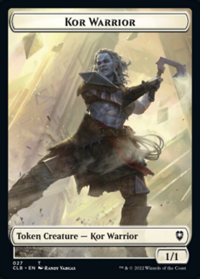 Kor Warrior // Wizard Double-Sided Token [Commander Legends: Battle for Baldur's Gate Tokens] MTG Single Magic: The Gathering    | Red Claw Gaming
