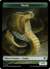 Snake // Morph Double-Sided Token [Murders at Karlov Manor Commander Tokens] MTG Single Magic: The Gathering    | Red Claw Gaming