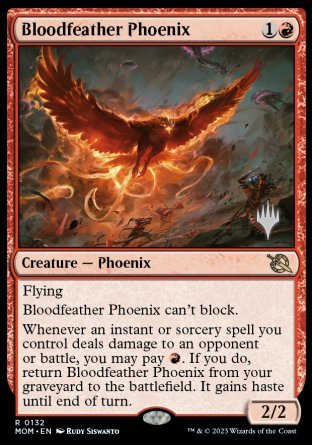 Bloodfeather Phoenix (Promo Pack) [March of the Machine Promos] MTG Single Magic: The Gathering    | Red Claw Gaming
