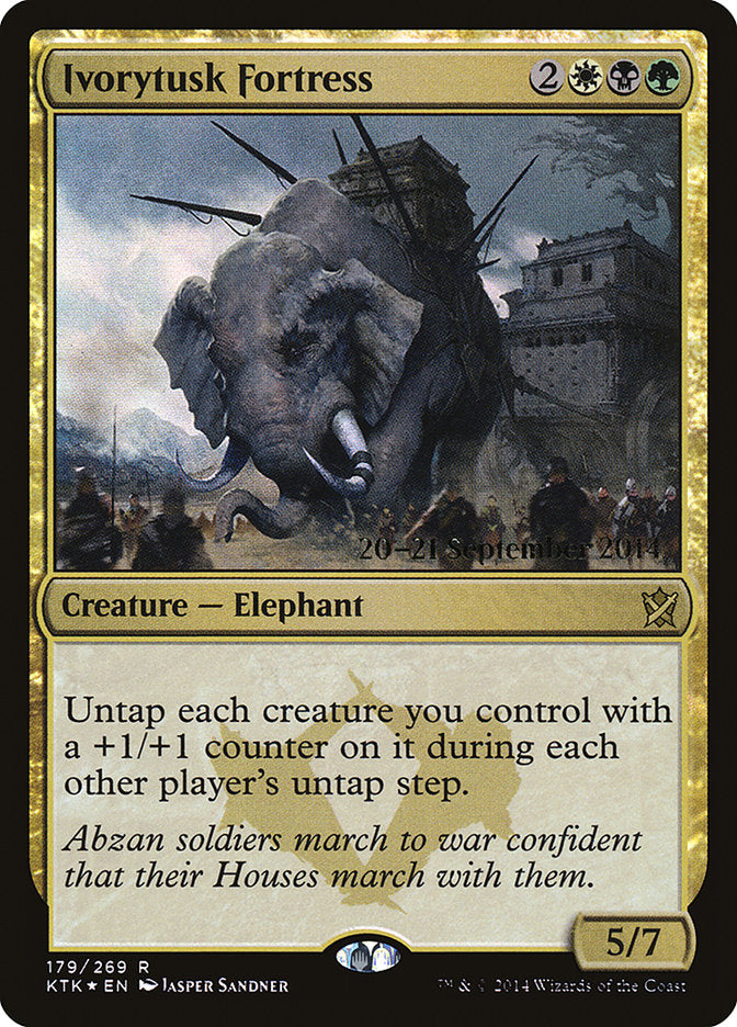 Ivorytusk Fortress [Khans of Tarkir Prerelease Promos] MTG Single Magic: The Gathering    | Red Claw Gaming