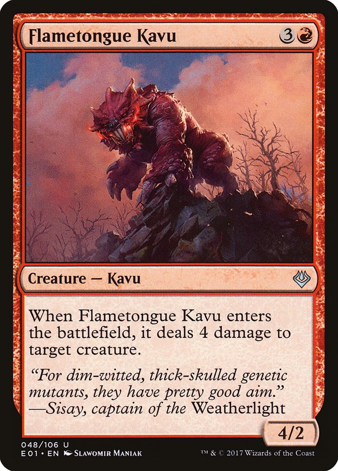 Flametongue Kavu [Archenemy: Nicol Bolas] MTG Single Magic: The Gathering    | Red Claw Gaming