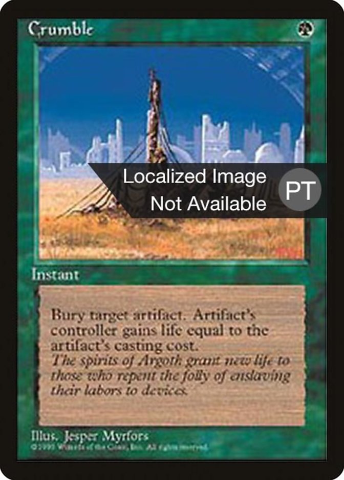 Crumble [Fourth Edition (Foreign Black Border)] MTG Single Magic: The Gathering    | Red Claw Gaming