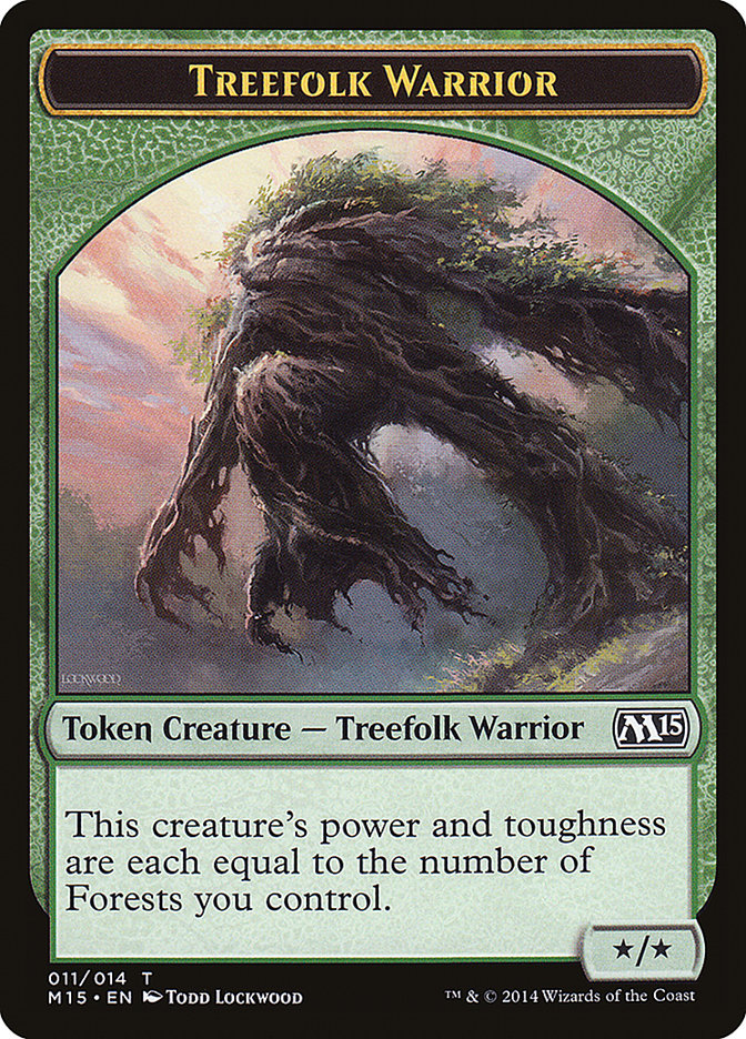 Treefolk Warrior Token [Magic 2015 Tokens] MTG Single Magic: The Gathering    | Red Claw Gaming