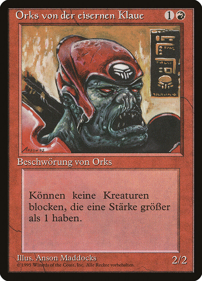 Ironclaw Orcs (German) - "Orks von der eisernen Klaue" [Renaissance] MTG Single Magic: The Gathering    | Red Claw Gaming