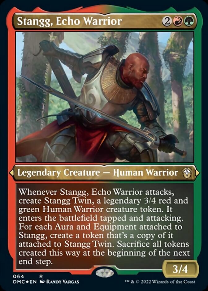 Stangg, Echo Warrior (Foil Etched) [Dominaria United Commander] MTG Single Magic: The Gathering    | Red Claw Gaming