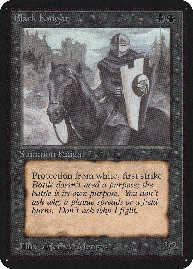 Black Knight [Alpha Edition] MTG Single Magic: The Gathering    | Red Claw Gaming