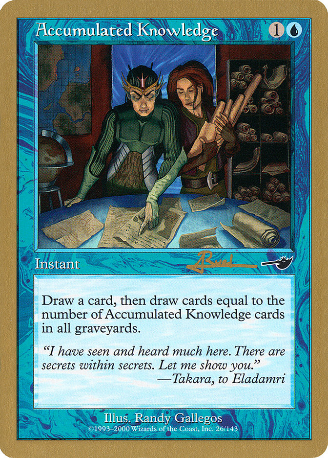 Accumulated Knowledge (Antoine Ruel) [World Championship Decks 2001] MTG Single Magic: The Gathering    | Red Claw Gaming