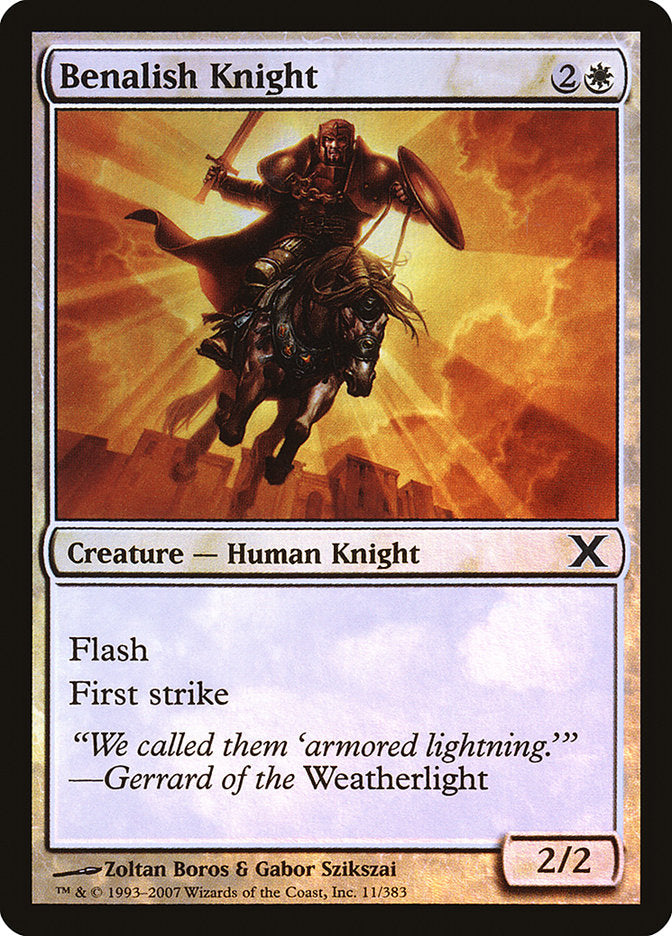 Benalish Knight (Premium Foil) [Tenth Edition] MTG Single Magic: The Gathering    | Red Claw Gaming