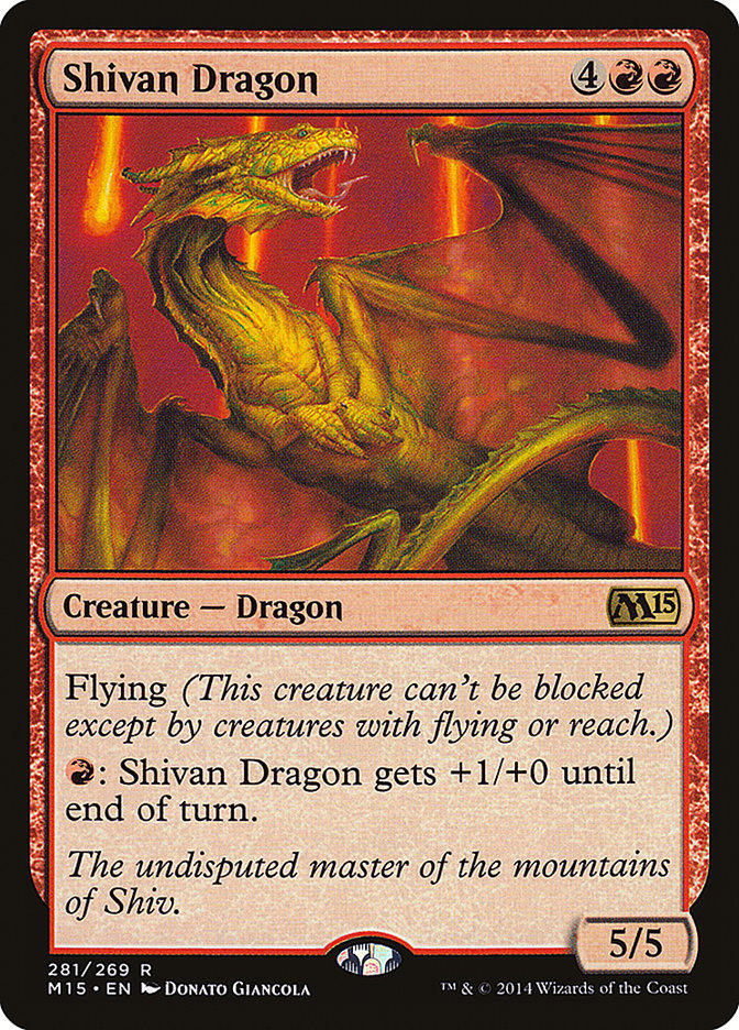 Shivan Dragon [Magic 2015] MTG Single Magic: The Gathering    | Red Claw Gaming