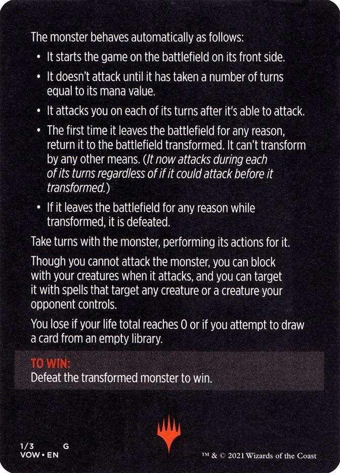 Monster of The Week (Magic Minigame) [Innistrad: Crimson Vow Minigame] MTG Single Magic: The Gathering    | Red Claw Gaming