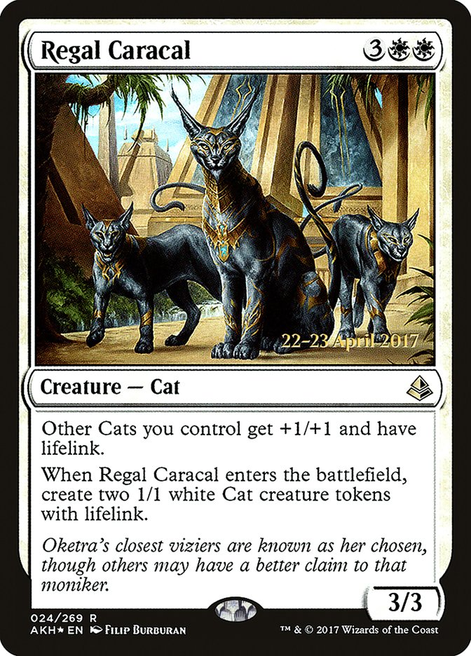 Regal Caracal [Amonkhet Prerelease Promos] MTG Single Magic: The Gathering    | Red Claw Gaming