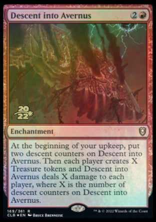 Descent into Avernus [Commander Legends: Battle for Baldur's Gate Prerelease Promos] MTG Single Magic: The Gathering    | Red Claw Gaming