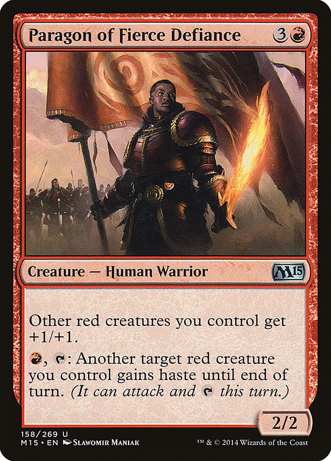 Paragon of Fierce Defiance [Magic 2015] MTG Single Magic: The Gathering    | Red Claw Gaming