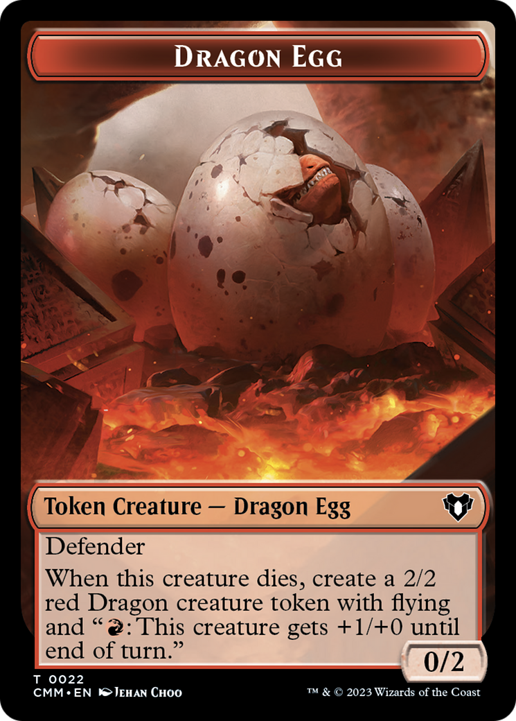 Dragon Egg Token [Commander Masters Tokens] MTG Single Magic: The Gathering    | Red Claw Gaming
