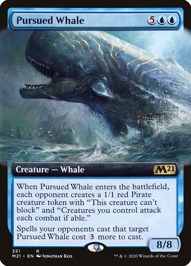 Pursued Whale (Extended Art) [Core Set 2021] MTG Single Magic: The Gathering    | Red Claw Gaming