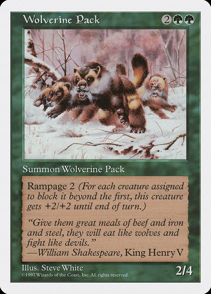 Wolverine Pack [Fifth Edition] MTG Single Magic: The Gathering    | Red Claw Gaming