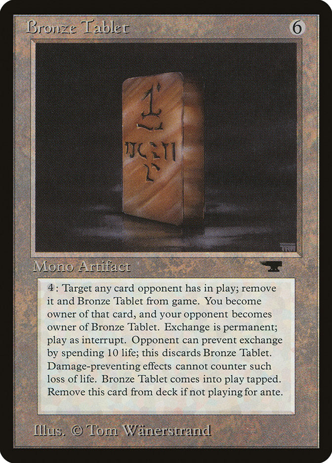 Bronze Tablet [Antiquities] MTG Single Magic: The Gathering    | Red Claw Gaming