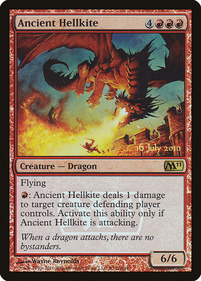 Ancient Hellkite [Magic 2011 Prerelease Promos] MTG Single Magic: The Gathering    | Red Claw Gaming