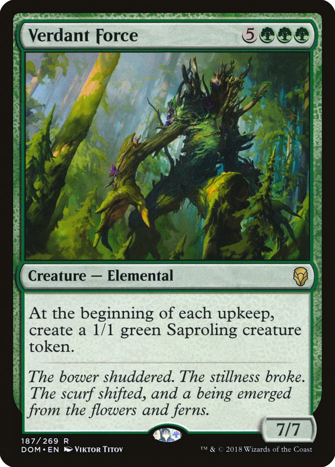 Verdant Force [Dominaria] MTG Single Magic: The Gathering    | Red Claw Gaming