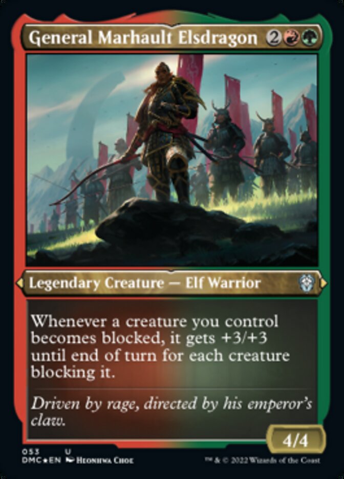General Marhault Elsdragon (Foil Etched) [Dominaria United Commander] MTG Single Magic: The Gathering    | Red Claw Gaming