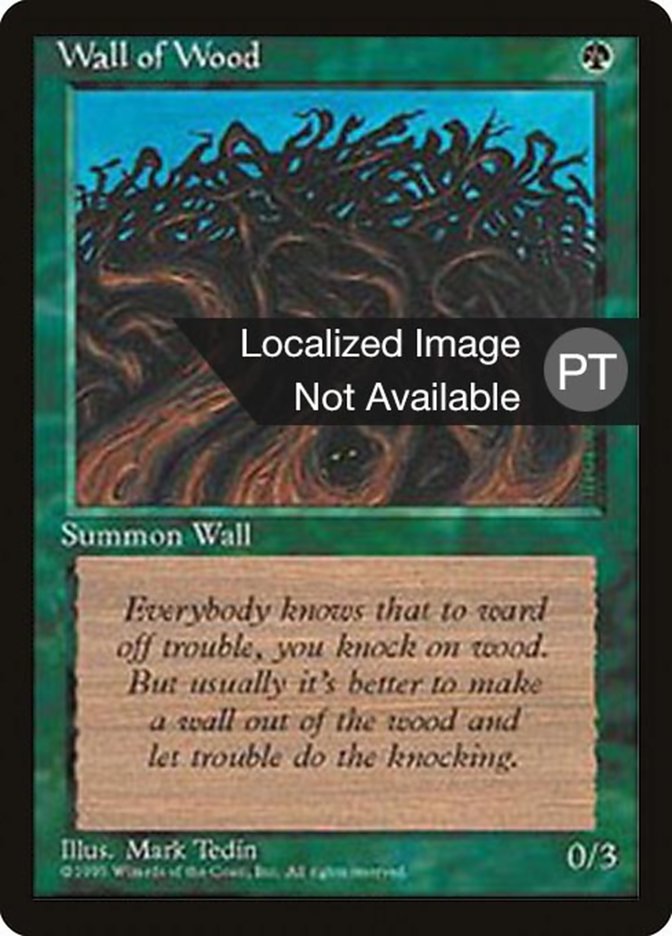 Wall of Wood [Fourth Edition (Foreign Black Border)] MTG Single Magic: The Gathering    | Red Claw Gaming