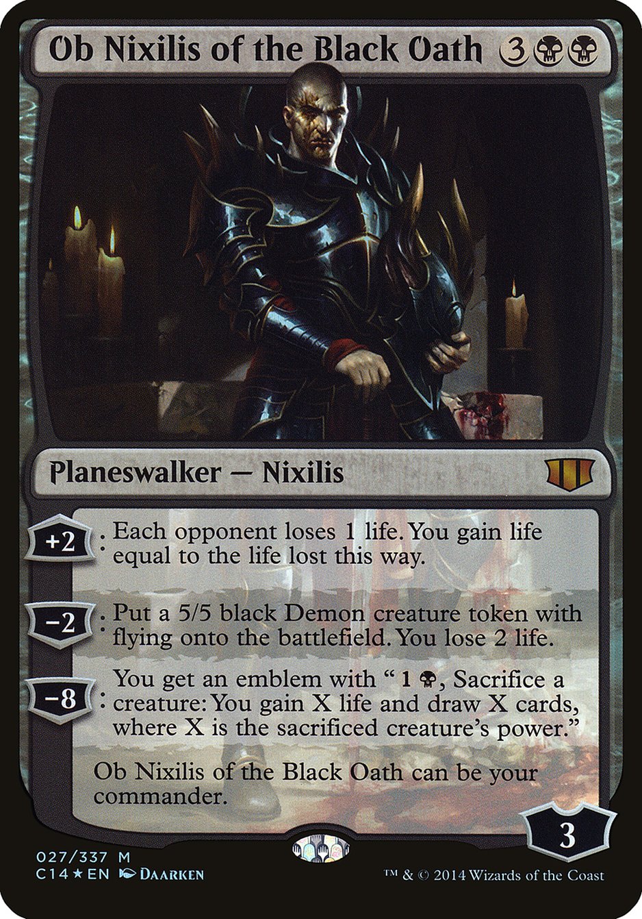 Ob Nixilis of the Black Oath (Oversized) [Commander 2014 Oversized] MTG Single Magic: The Gathering    | Red Claw Gaming