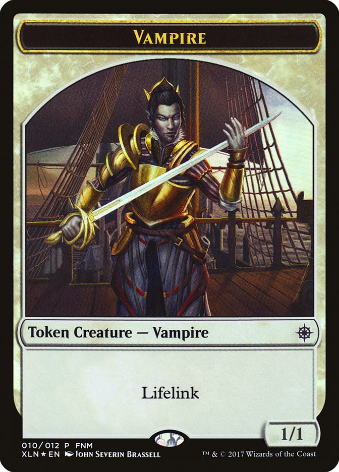 Vampire // Treasure Double-Sided Token [Friday Night Magic 2017] MTG Single Magic: The Gathering    | Red Claw Gaming