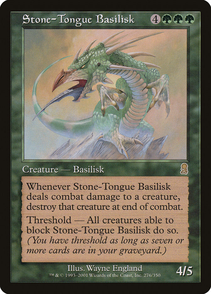 Stone-Tongue Basilisk [Odyssey] MTG Single Magic: The Gathering    | Red Claw Gaming
