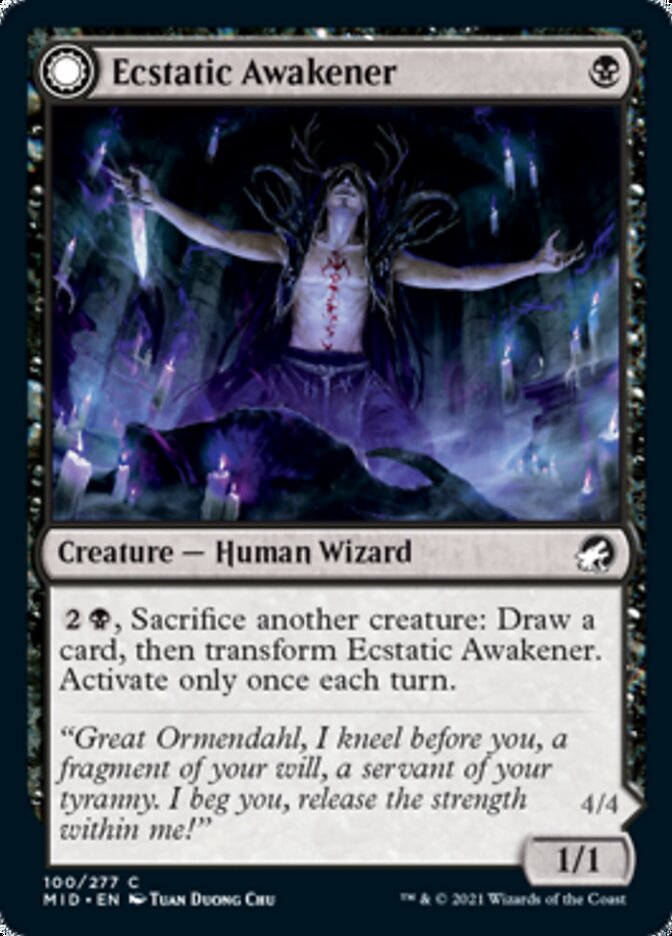 Ecstatic Awakener // Awoken Demon [Innistrad: Midnight Hunt] MTG Single Magic: The Gathering    | Red Claw Gaming