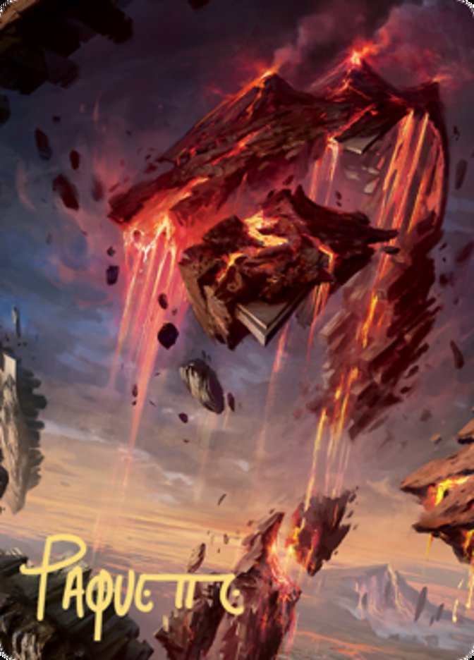 Mountain 2 Art Card (Gold-Stamped Signature) [Zendikar Rising Art Series] MTG Single Magic: The Gathering    | Red Claw Gaming