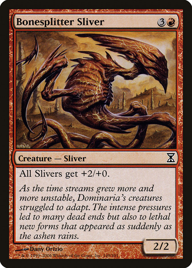 Bonesplitter Sliver [Time Spiral] MTG Single Magic: The Gathering    | Red Claw Gaming