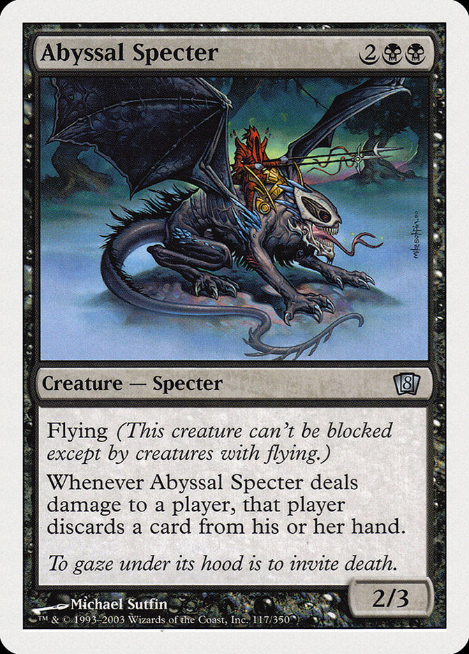 Abyssal Specter [Eighth Edition] MTG Single Magic: The Gathering    | Red Claw Gaming