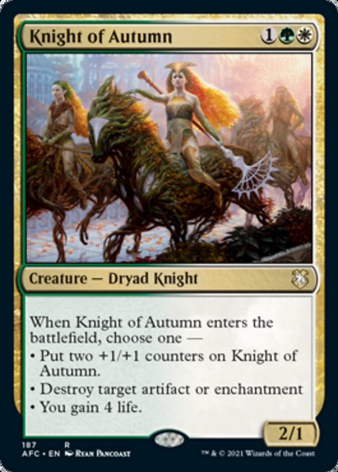 Knight of Autumn [Dungeons & Dragons: Adventures in the Forgotten Realms Commander] MTG Single Magic: The Gathering    | Red Claw Gaming