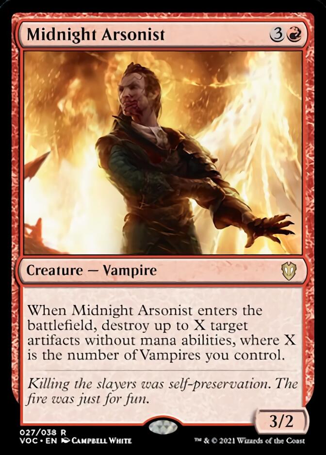 Midnight Arsonist [Innistrad: Crimson Vow Commander] MTG Single Magic: The Gathering    | Red Claw Gaming