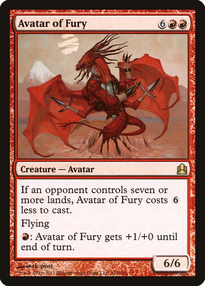 Avatar of Fury [Commander 2011] MTG Single Magic: The Gathering    | Red Claw Gaming
