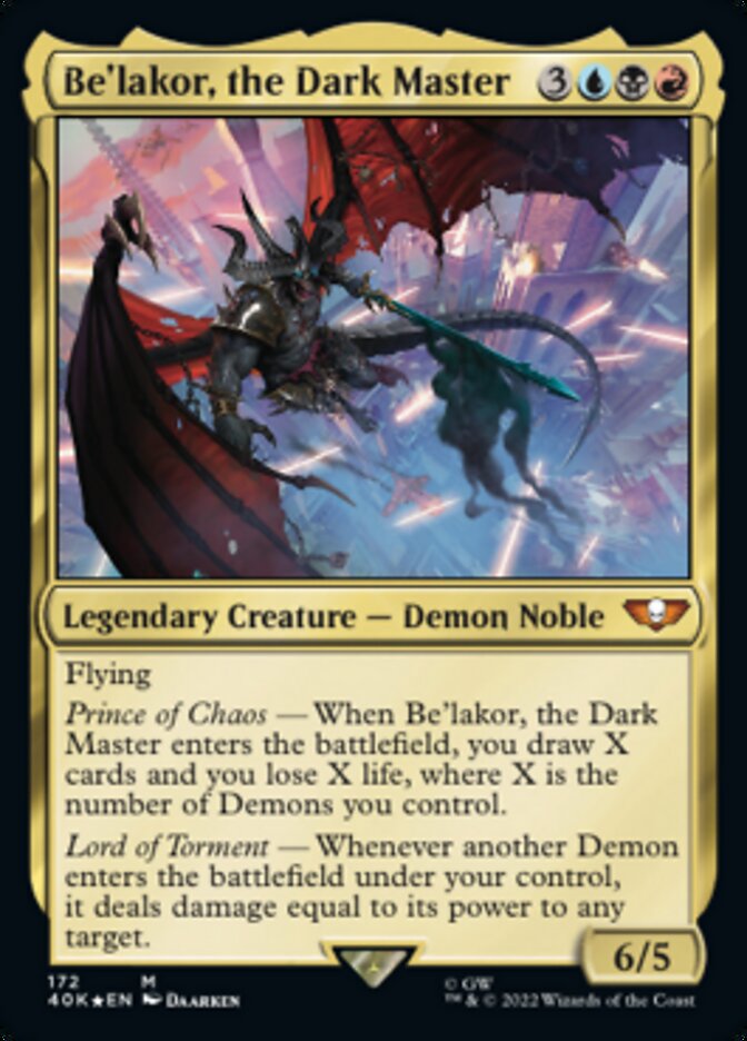Be'lakor, the Dark Master [Warhammer 40,000] MTG Single Magic: The Gathering    | Red Claw Gaming